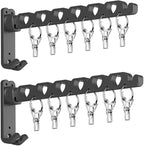 Wall Mounted Clothes Drying Rack,Foldable Laundry Coat Organizer,Retractable Folding Indoor&Outdoor Wall Mount Hanger for Laundry Room Bedroom,Perfect for Small Spaces (Space Gray, 2 Pieces)