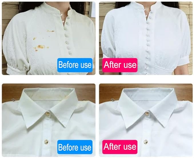2 PCS Active Enzyme Laundry Detergent, Active Enzyme Laundry Stain Remover, Garment Stubborn Stain Cleaner Oil Remover, Clothes Oil Stain RemoverWhite Shirt Guardian