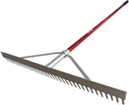 KYLIN Landscape Rake for Lawns 36Tines 36Inch with 66 Inch Extra-Long Aluminum Handle, Leaf Rake Tool for Loosening Soil, Lawn Care, Weeding Lake, Garden, Pond, Beach Landscaping