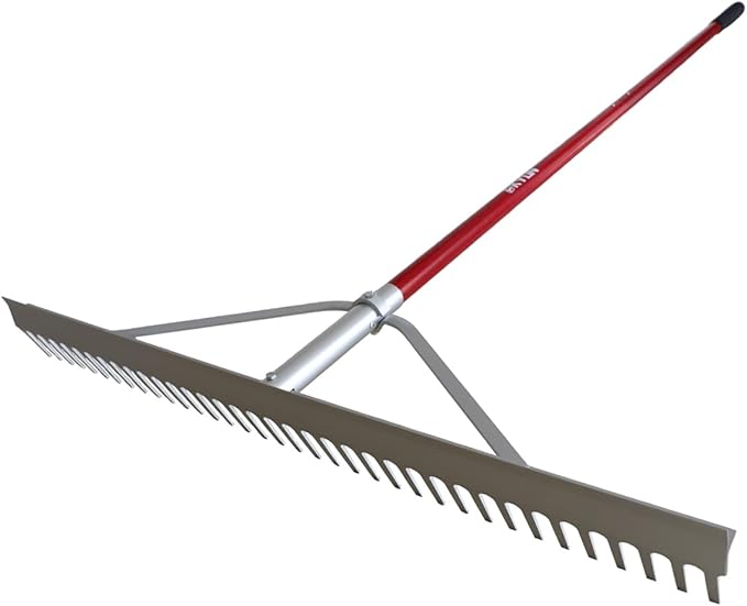 KYLIN Landscape Rake for Lawns 36Tines 36Inch with 66 Inch Extra-Long Aluminum Handle, Leaf Rake Tool for Loosening Soil, Lawn Care, Weeding Lake, Garden, Pond, Beach Landscaping