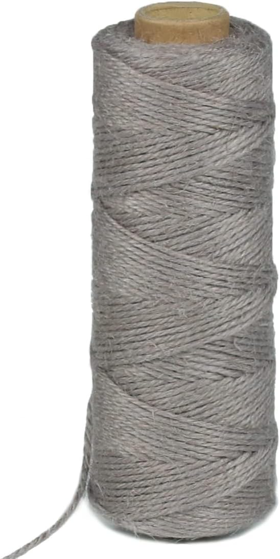 2mm 328ft Colored Natural Jute Twine String for Gift Wrapping Craft Baker Plant Christmas Ribbon Twine Handmade Arts Decoration Thin Packing String Home Decor