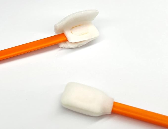 Wellgler's Foam Cleaning Swab,for Electronics, Camera, Optical Lens Cleaning and Clean Inkjet Printer (200pcs Orange)