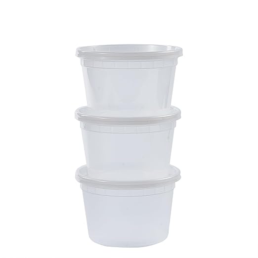 CIAO! 16oz PP Injection Molded Soup-Deli Container with LLDPE Lid, Microwavable and BPA Free (240/240 combo pack)