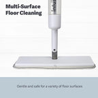 Casabella Infuse Multi-Surface Floor Spray Mop Cleaning Kit with Cleaning Concentrate Refill, White
