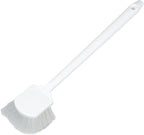 SPARTA 4050000 Nylon Utility Scrub Brush, Cleaning Brush, Utility Brush With Hanging Hole For Kitchen, Restaurant, Home , 20 Inches, White