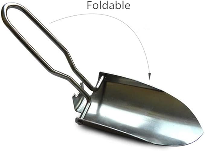 Lightweight Mini Shovels, Stainless Steel Foldable Garden Trowel, Handy Camping Shovel for Gardening and Potting Folding Tool