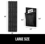 GORILLA GRIP Over the Door Shoe Organizer, 2 Pack, 24 Breathable Mesh Pockets, Space Saving Hanging Storage Holder, Closet Rack Hanger Holds Up to 40 lbs, Hangs on Closets, Shoes, Accessories, Black