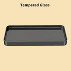 YUMORE Bathroom Organizer Countertop, Counter Organizer for Bathroom Decor, Tempered Glass Shelf for Vanity Storage, Makeup Tray for Perfume Skincare Bedroom Kitchen Corner(1 Tier- Pro)