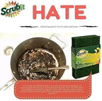 Scouring Pads - Heavy Duty Household Cleaning Scrubber with Non-Scratch Anti-Grease Technology - Reusable Scrubbing Pads – Green, 6 Pack