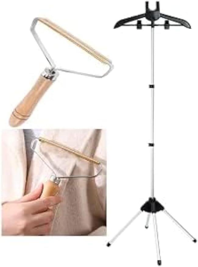Garment Hanger for Steaming Clothes - Steam Rack & Stand for Ironing, Handheld Steamer Hanger