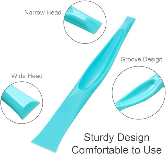3 PCS Multipurpose Cleaning Scraper Tool - Non-Scratch Hard Plastic Sticker Scraper Tool for Kitchen Cleaning, Label Remover, Gum Cleaner