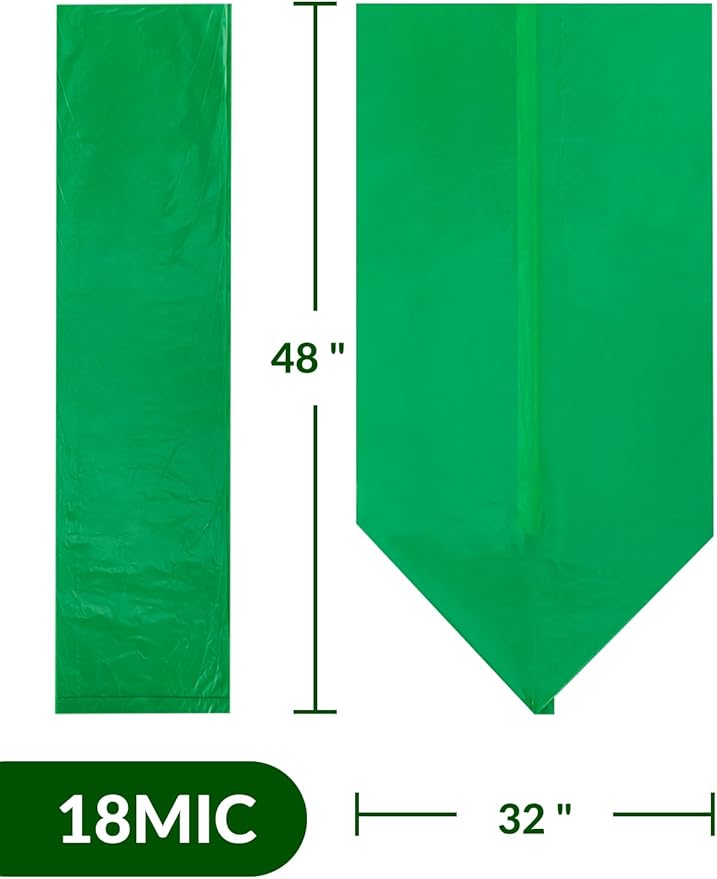 200 Count 100% Biodegradable & Compostable Trash Bags - 30-33 Gallon, 18 Microns, 32x38 Inches, Green Eco-Friendly