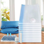 Vacuum Seal Storage Bags with Hand Pump, 6 Large Bags, Space Saver Bags for Clothes and Blankets, 85% More Storage