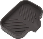 Silicone Bathroom Soap Dishes with Drain Spout-Bathroom and Kitchen Sink Organizer,Sponge Holder,Dish Soap Tray,Perfect for Dispenser,Scrubber,Bottle,Cup on Sink or Counter-Coffee 4.9"×3.2"