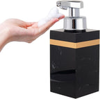 Automatic Soap Dispenser, Touchless Smart Foam Soap Dispenser, USB Rechargeable, 7.6oz / 225ml, Dish Soap Dispenser for Bathroom, Kitchen, Hotel - Black & Gold