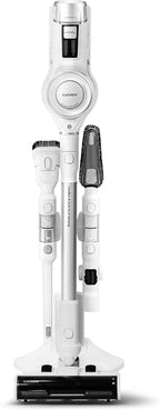 CUCKOO Powerclone Cordless Vacuum Cleaner for Home with Charging Stand, High-Suction Cordless Stick Vacuum Cleaner for Hardwood Floor and Carpet, Includes Multiple Attachments, White (CVC-A1410NW)