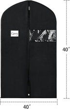 Univivi 16 Pack Suit Bags Garment Bag for Men Storage 40-inch Clothes Cover with Clear Window and ID Card Holder for Suit Jacket, Skirt, Shirt and Coat