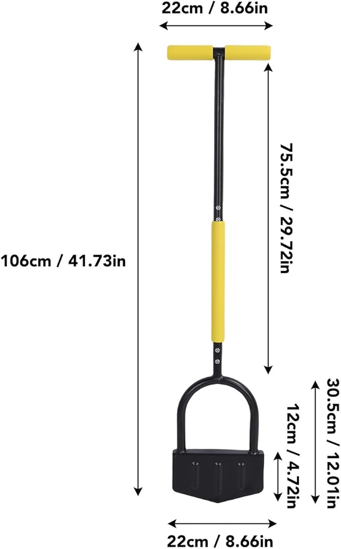 Sturdy Stainless Steel Edger Lawn Tool with T Handle for Precise Lawn Edging - Half Moon Design for Garden, Flower Bed, Sidewalk, Driveway
