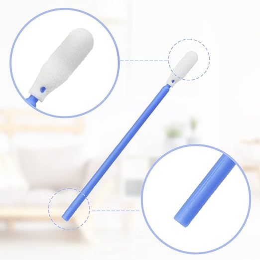 Wellgler's 100pcs Foam Cleaning Swabs, Multi-Purpose Cleanroom Foam Tip, Cleaning Swab Kitip,Lab Swabs.
