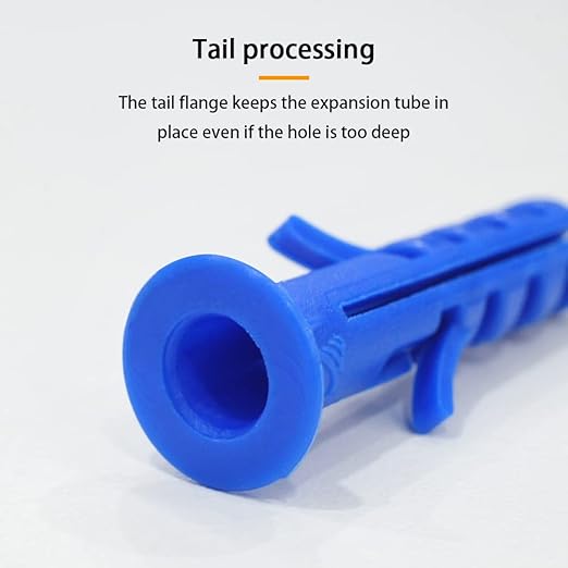 360 pcs M3 M4 M5 Wood Screws Assortment Kit with Blue Drywall Anchor Plug with Wings,High Hardness Carbon Steel Self-tapping Screws,Nylon Expansion Anchors,Phillips Drive Flat Countersunk Head