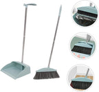Cabilock Long Handle Broom and Dustpan for Home Cleaning Ergonomic Lightweight Design Seamless Floor Fit for Tile Non Damaging Sweeping Accessories in Light Combo