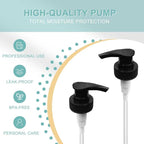 Gallon Pump Dispenser, Fits Most 1 Gallon Jugs and Containers 38/400 Snow Cone Syrup Pump Lid Top Replacement for Sanitizer, Lotion, Shampoo, Conditioner (Balck - 6 Pack)