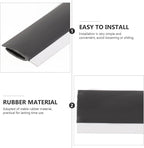4 Pcs Dustpan Edge Strip Replacement Dust Pan Edger Lip Strips Parts Garbage Shovel Closing Inlet Soft Pressing Lips Protector Rubber Dustpan Repair Accessories for Home and Office Black