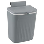 3.2 Gallon/12 L Kitchen Compost Bin for Counter Top/Under Sink, Hanging Small Trash Can with Lid for Cupboard/Bathroom/Bedroom/Office/Camping/RV, Odorless Food Waste Bin, Grey