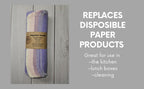 Paperless Towels, 12-12" X 10" Washable Paper Towels, Reusable Paper Towels, 100% Cotton (Lavenders)
