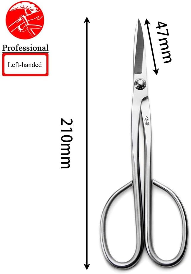 Left-handed Bonsai Scissors Professional Grade Bonsai Shears Alloy Steel Bonsai Tools Equip With Tool Bag (MT-LBS-210L)