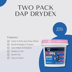 Drywall Repair Kit Bundle with DAP Drydex Spackling Pink, Sanding Block, Putty Knives, Handy Dandy Guide, and Nail Hole Filler for Walls