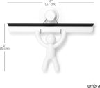 Umbra Buddy Bathroom Squeegee for Shower, Mirror, Window - Adhesive Storage Hook Included