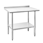 Hally Stainless Steel Table for Prep & Work 24 x 36 Inches, Commercial Heavy Duty Table with Undershelf and Backsplash for Restaurant, Home and Hotel