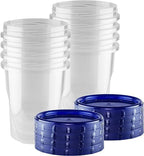 HomeyGear 32 oz - 8 Pack Twist Top Food Deli Containers Screw And Seal Lids, Stackable Reusable Quality Plastic Storage Containers with Screw-on Lids - BPA Free
