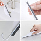Tiny Bathroom Shower Mirror Squeegee with Hanging Hook, Silicone Mini Kitchen Countertop Squeegee, Water Wiper Scraper Cleaner Tool for Cleaning Sink, Counter, Tiles, Handy Window Glass Water Blade