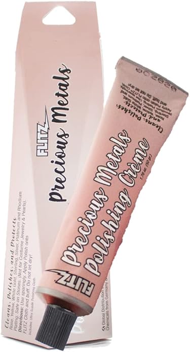 Flitz Precious Metals Polishing Creme - 1.76oz Tube of USA-Made Gold and Sterling Silver Jewelry Cleaner and Polish - Diamond Ring Cleaner to Remove and Protect Against Tarnish