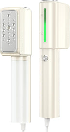 Jack ＆ Rose Travel Steamer For Clothes,110-230V,0.9Ib Light,9 * 2.6in Small Mini Travel Size,Steamer Iron 2 in 1,15s Heat-Up,Ceramic Heat Panel,For Global ＆ Europe Traveling