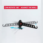 Laundry Drying Rack Wall Mounted Clothes Drying Rack Clothes Hanger Coat Hanger Garment Hooks Metal Clothes Hooks Black