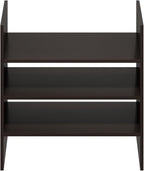 Furinno Cubicle 3-Shelf File Organizer Cube Insert (Does not fit IKEA Kallax Shelving), Black Dark Oak