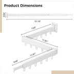 Varku Clothes Drying Rack,Laundry Hanger Wall Mount,Space Saver Retractable Clothes Rack,Folding Wall Hanging Clothes Hanger,3-Fold Metal Clothes Rack with 18 Hooks for Balcony Laundry Bathroom