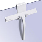 Shower Squeegee 9" with Silicone Hook - All Purpose Squeegee for Shower Glass Door Mirrors Bathroom Tiles Car Windows Glass Door Blade Showers - White