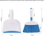 Mini Broom and Dustpan Set-Mini Whisk Set for Desk, Housekeeping, Office, Kitchen, Pet Nest, etc.,Daily Cleaning Necessity Plastic Mini Dustpan Set (Light Green)