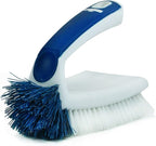 Unger Multi-Purpose Counter and Fixture Scrub Brush, Non-Slip Small Household Cleaning Supplies, Removes Dirt and Grime from Bathroom Sinks, Kitchen Countertops, and Faucets