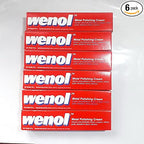 wenol Metal Polish Shiner with Surface Protection 50 g. 1.76 oz (pack of 6). Get Free !! Microfiber cloth.