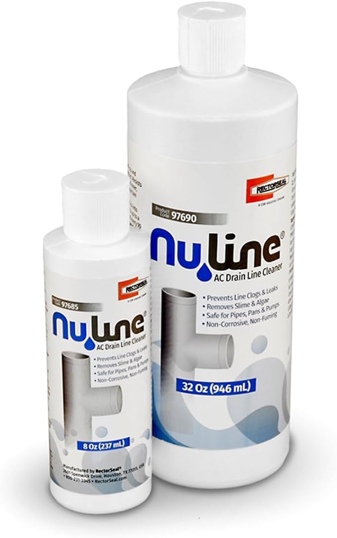 Liphontcta (4)-Pack NuLine HVAC Condensate Nu-Line Drain Cleaner, 8 Ounce