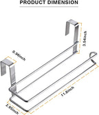 Paper Towel Hanger Holder Stainless Steel Kitchen Roll Paper Towel Holder Tissue Hanger Organizer Rack for Kitchen Under Cabinet Over Door (Paper Towel Holder)