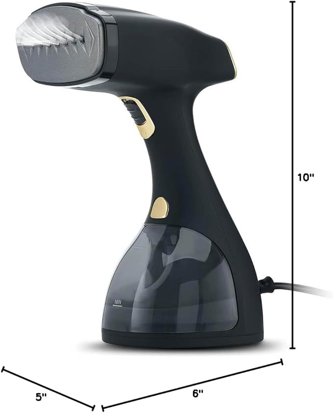 Electrolux Steamer for Clothes, 1500 Watt Portable Handheld Fabric and Garment Steamer with Lint Remover & Fabric Brush, Ultra-Fast Heat Up, 18 Min Continuous Steam for Powerful Wrinkle Remover, Black