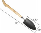 DeWit Dutch Trowel with P-Grip Handle, Garden Tool for Roots and Planting