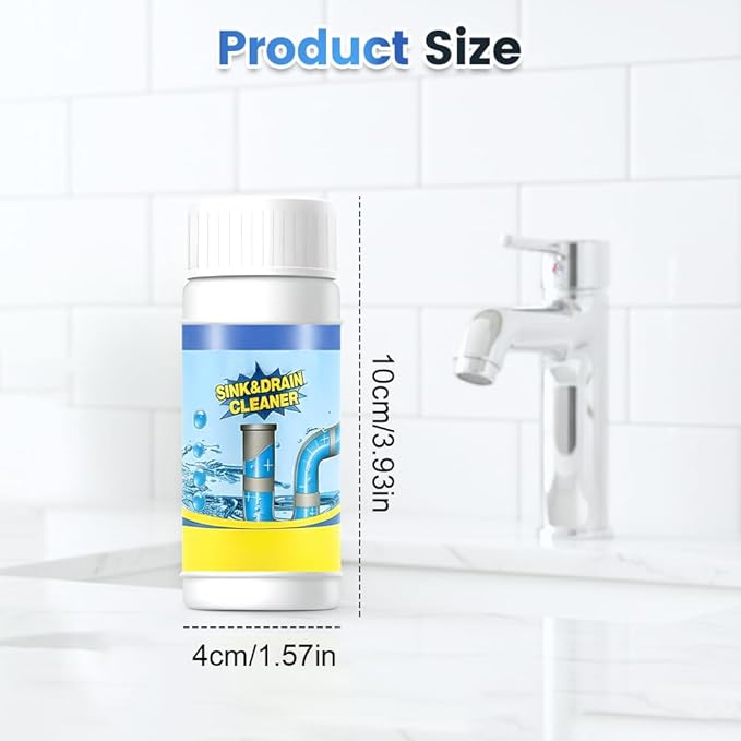 2026 New Multi-functional Sink & Drain Cleaner Powder, Quick Foaming Heavy Duty Clog Remover for Kitchen, Bathroom, Shower & Sewer Drains (2PCS)