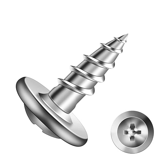 #8 x 1/2" Wood Screw 250Pcs 410 Stainless Steel Standard Thread Truss Head Fast Self Tapping by SG TZH